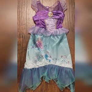Disney Little Mermaid, Purple and Aqua Kids Costume Mermaid Dress, Size 4-6